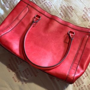 Merona bag in red-coral from Target